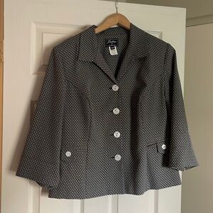 Women’s Jacket 18W Black & White Check